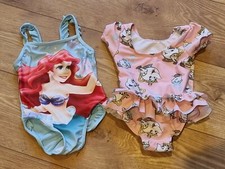 Girls 18-24 Months Primark Ariel Nutmeg Mrs Potts & Chip Swimming Costumes GC