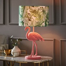 Pink Velvet Flamingo Table