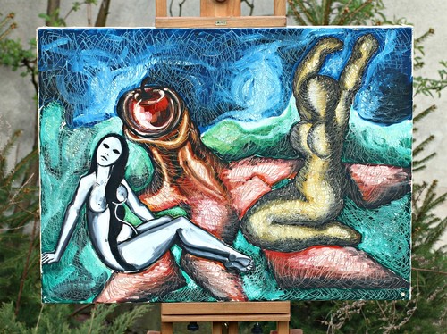 Signed original oil painting - original,