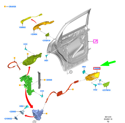 Ford kuga mk3 right rear - ford,