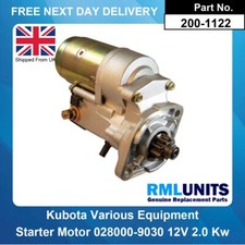 Starter Motor For Kubota