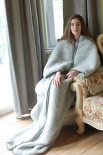 Grey Winter Sheep Wool Blanket