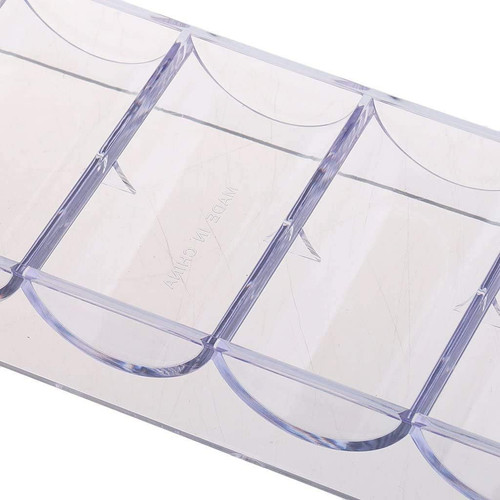 Acrylic poker chips tray - acrylic, 5pcs