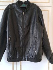 NEW AND UNUSED IDEAL CHRISTMAS GIFT GENTS BLACK LEATHER JACKET SIZE XL