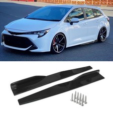 For Toyota Corolla Gloss Black Side Skirt Splitter Spoiler Panel Extension Kits
