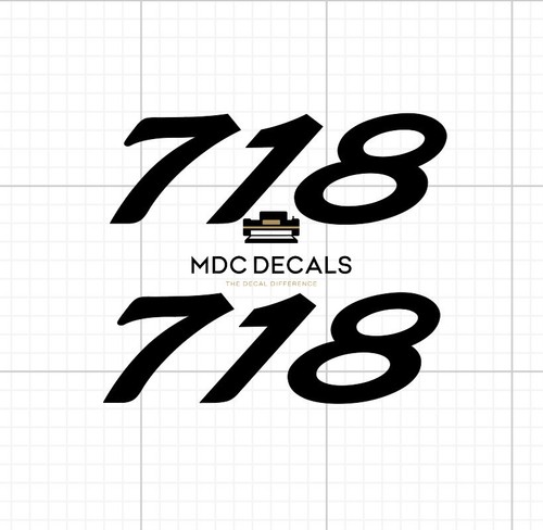 Porsche 718 decal stickers - **,