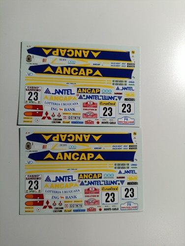 Decals mitsubishi lancer - decals, 1/43