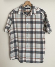 Large short sleeve checked 100% cotton shirt Blue Harbour @ M&S