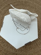 Emily London ‘Alnwick’ Beret Pillbox Hat In White Lace. Royal Ascot, Wedding …