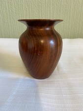 Vintage Ray Brown Wooden Vase