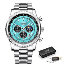 LIGE Mens Wristwatch Luxury