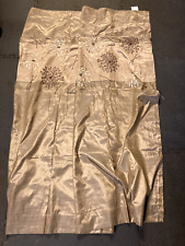 Next Lined Eyelet Curtains Oriental Flower Mink  53" x 54" inch (135x137cm) x 4