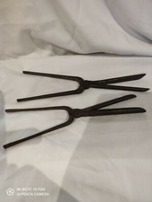 2 X Antique Curling Tongs