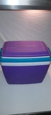 Vintage Thermos Weekend Purple & White Insulated Cool Box 32L, Lockable Lid