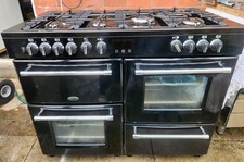  Farmhouse Dual Fuel Range Cooker 110cm Width Black Colour 100% Working