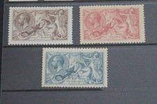 Great Britain - 1918-19 2/6d-10/- Seahorses M/M - cv £1,650