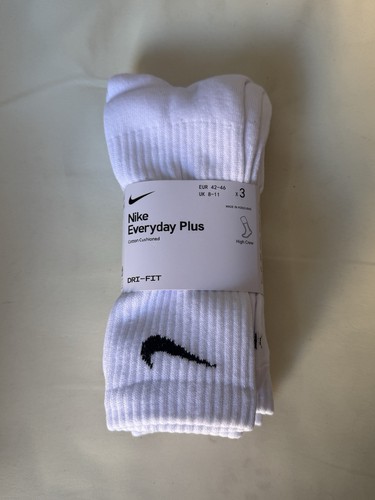 Nike dri fit white crew - nike, socks