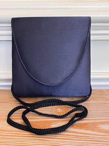 Navy blue satin - navy,