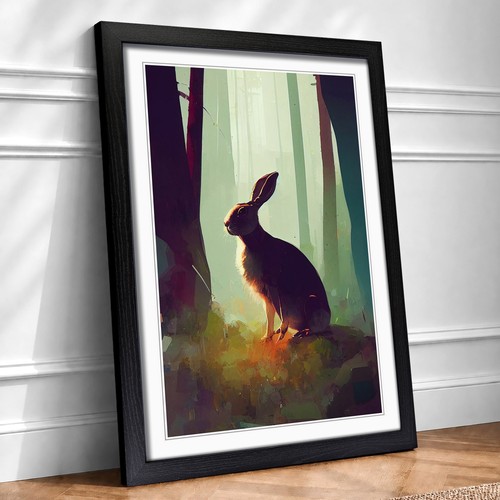 Hare the forest framed - in,