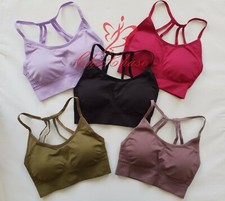 UK Womens Sports Bra Top Gym Activewear Yoga Training Fitness Energy Seamless 