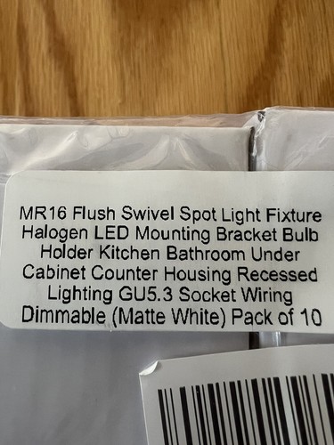 Mr16 flush recessed - 10,