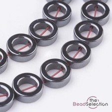 Hematite Ring Donut Beads 10mm