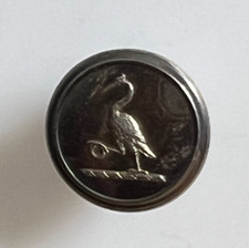 Antique Livery Button Heron Raised leg  16 mm William Hill Maker
