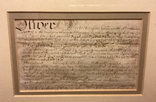 1650s framed vellum - c.,