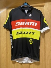 Scott Odlo Men’s Short-Sleeve Cycling Jersey With Back Pockets and Quarter Zip