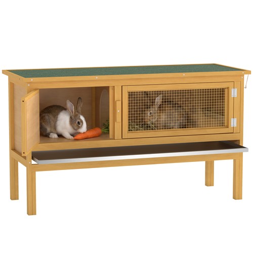 Pawhut wooden rabbit - wooden,
