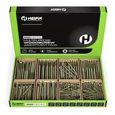 Heifix 200-Piece Wood Screw