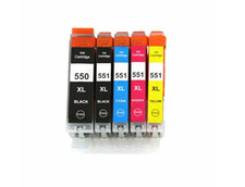 non-OEM PGI 550XL CLI 551XL Ink Cartridges for Canon PIXMA MG6450 iX6850 Lot