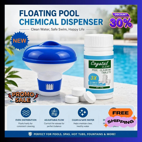 100 chlorine tablets floating - chlorine, tablets,