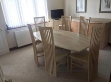 Italian  Marble Table with 6 Chairs
