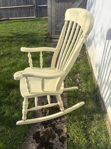 Painted wooden rocking chair - wooden,