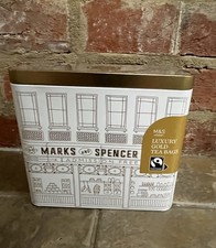 M&S  teabag Original penny bazaar shop  Empty Tin Marks & Spencer’s Tin