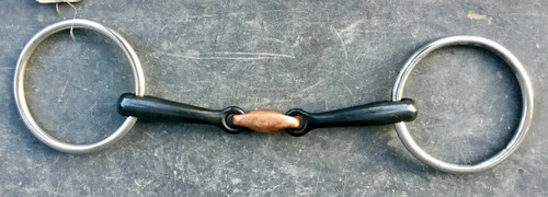 Copper lozenge snaffle bit - copper,