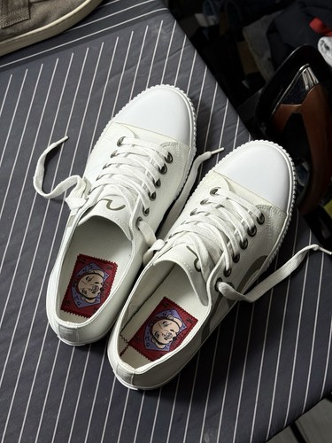 Evisu canvas low top sneakers - evisu,