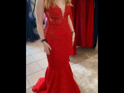 Beautiful red prom dress - red, (