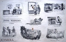 1964 Original THELWELL Punch Cartoon Print : "House Warming"
