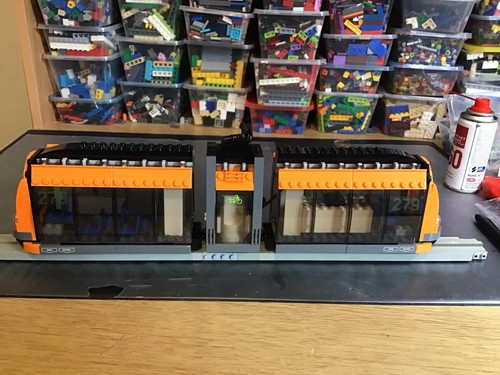 Lego monorail tram - tram, on