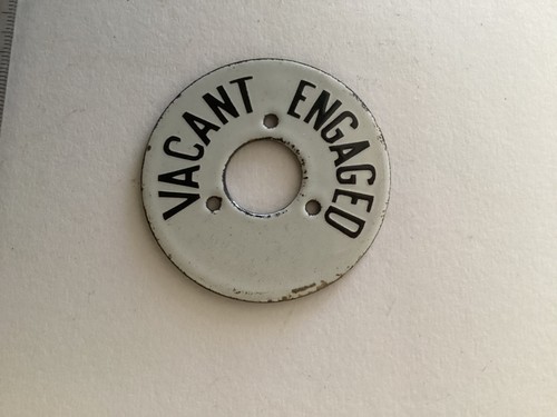 Enamel engaged vacant toilet - engaged/vacant,