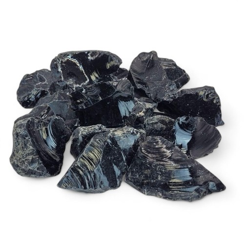 1kg rough black obsidian - rough,