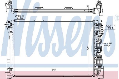 Nissens radiator for mercedes - for,