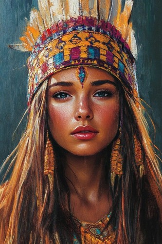 Native american woman - american,