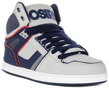 Osiris Nyc 83 Clk Mid Top Lace Up Mens Trainer Navy Grey UK 7 - 12