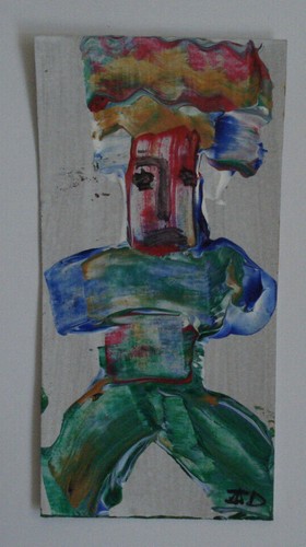 The clown miniature acrylic - the,