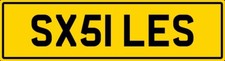 SEXY😍 LES LESLEY LESLIE LS PRIVATE REGISTRATION CHERISHED NUMBER PLATE SX51 LES
