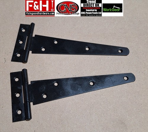 Tee hinges black - 9",