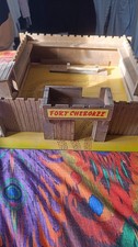 Retro toy wooden Wild West Fort Cherokee playset for Britains Timpo etc figures
